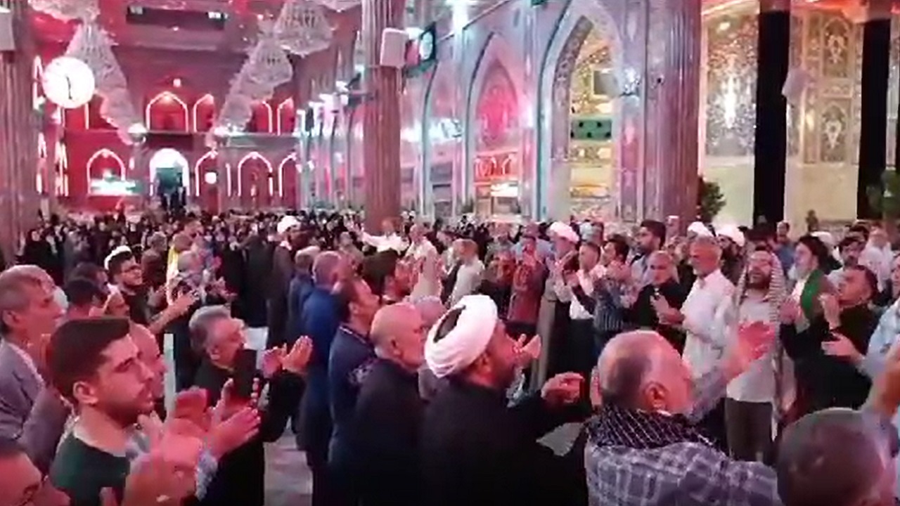 برگزاری مراسم شهادت امام حسن عسکری (ع) در حرم سیدالشهدا (ع) + فیلم