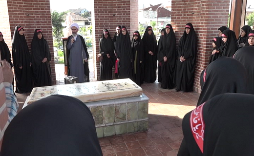 تشییع شهید گمنام در کاروان دختران حاج قاسم گیلان