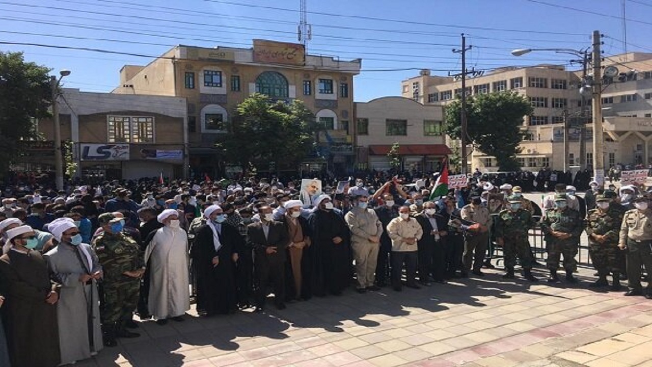 برگزاری مراسم راهپیمایی مردمی در حمایت از ملت فلسطین