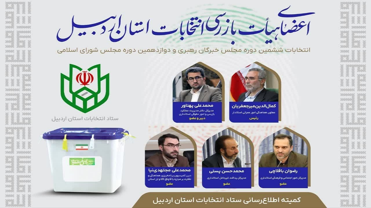 اعضای هیأت بازرسی انتخابات استان اردبیل تعیین شدند