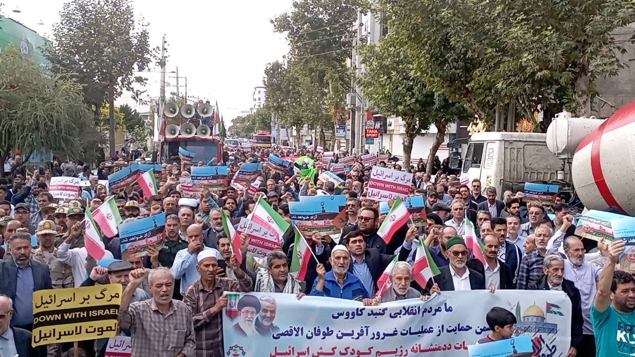 محکومیت جنایات رژیم غاصب صهیونیستی در شهر‌های گلستان