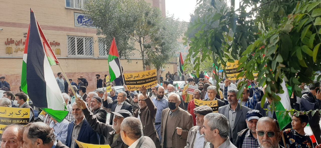 راهپیمایی مردم البرز در حمایت از فلسطینی ها