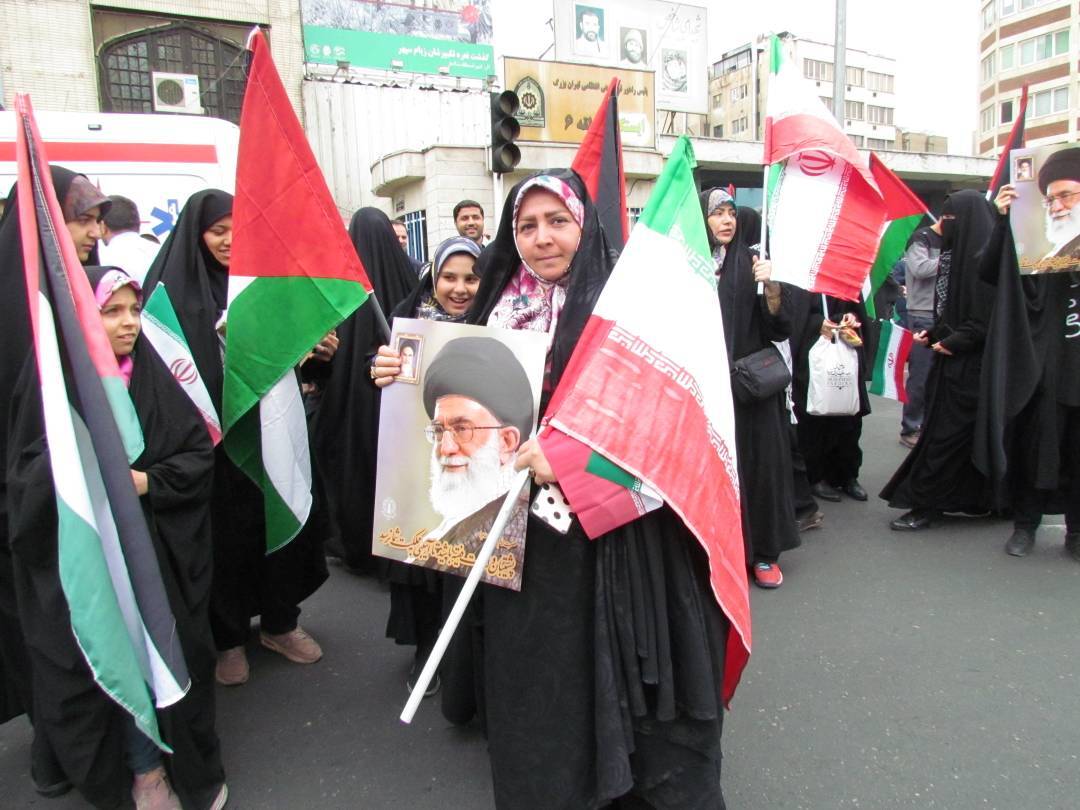 تصویری از مزاسم راهپیمایی در تهران