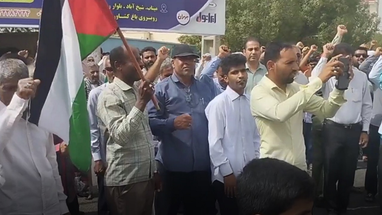 فیلمی از راهپیمایی باشکوه حمایت از فلسطین در میناب