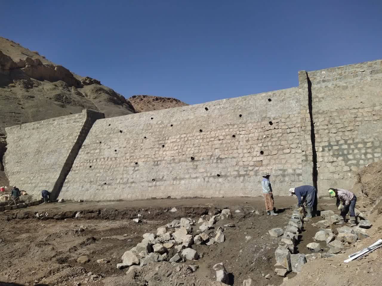 پایان عملیات ساخت بند سنگی ملاتی عسکروئیه راین