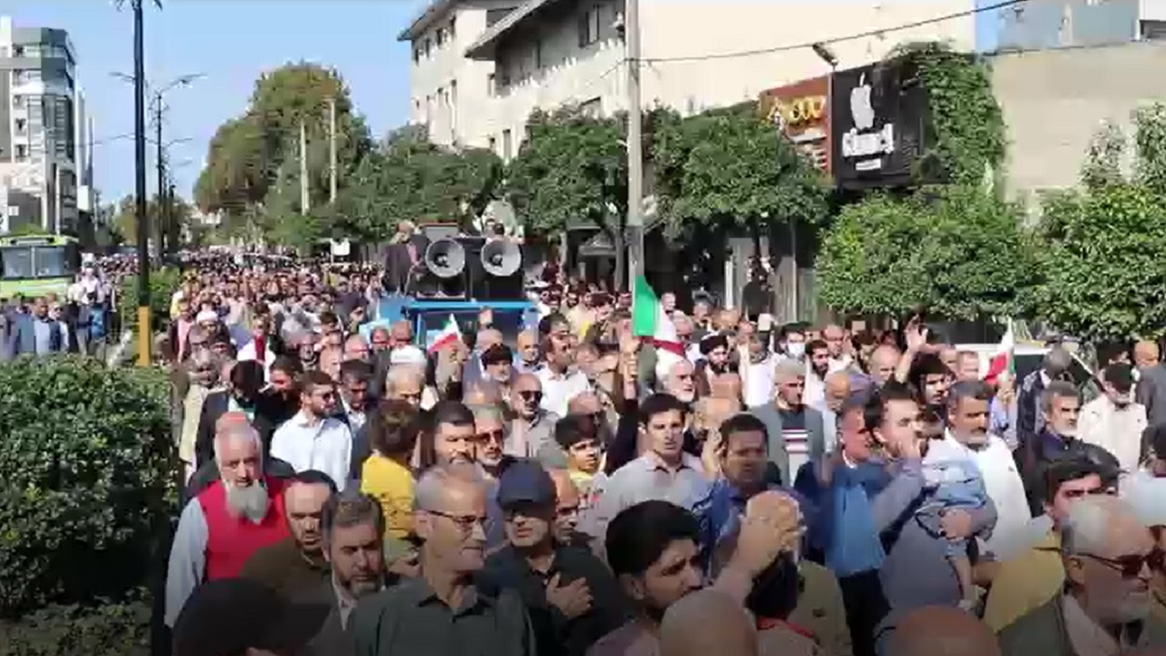 تجمع و راهپیمایی مردم بابل در حمایت از مردم غزه + فیلم