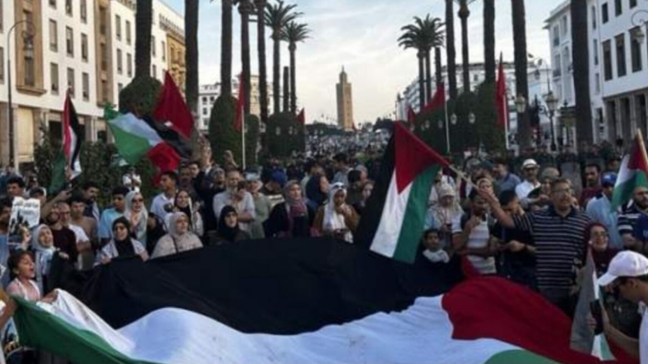 مراکشی‌ها برای فلسطین سنگ تمام گذاشتند + فیلم