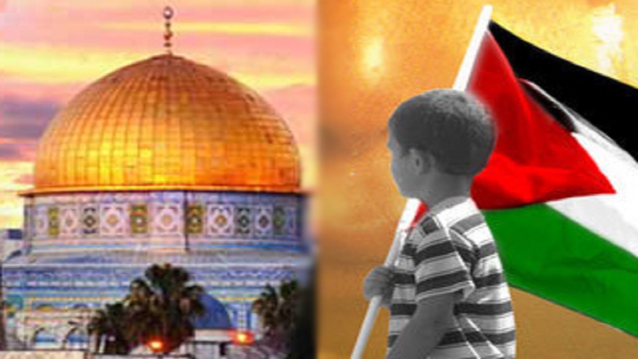مردم بویین زهرا در حمایت از مردم فلسطین تجمع می کنند