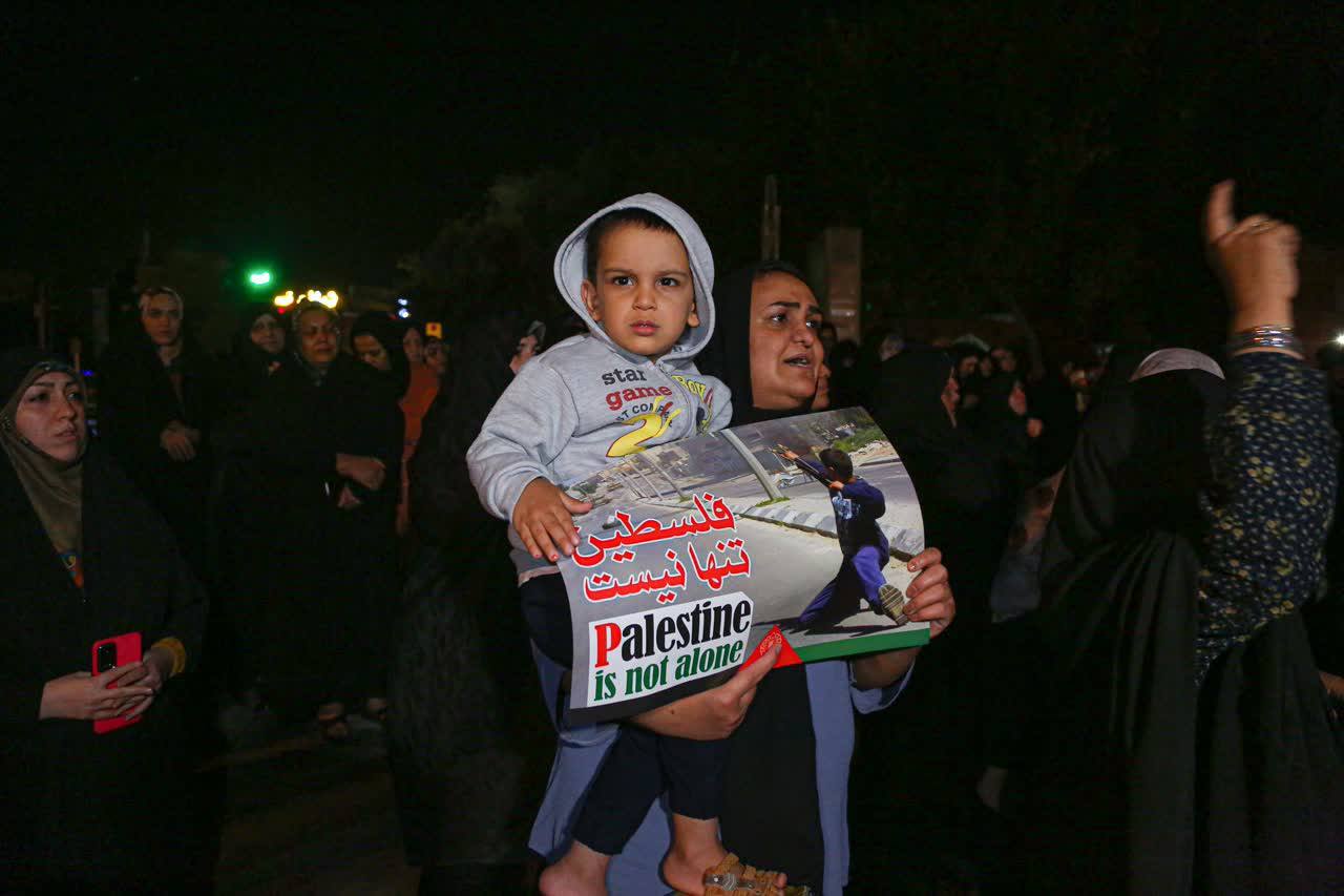 حضور کودکان در حمایت از فلسطین