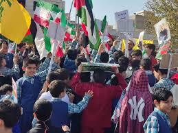 دانش آموزان البرز فریاد مرگ بر اسراییل سر دادند