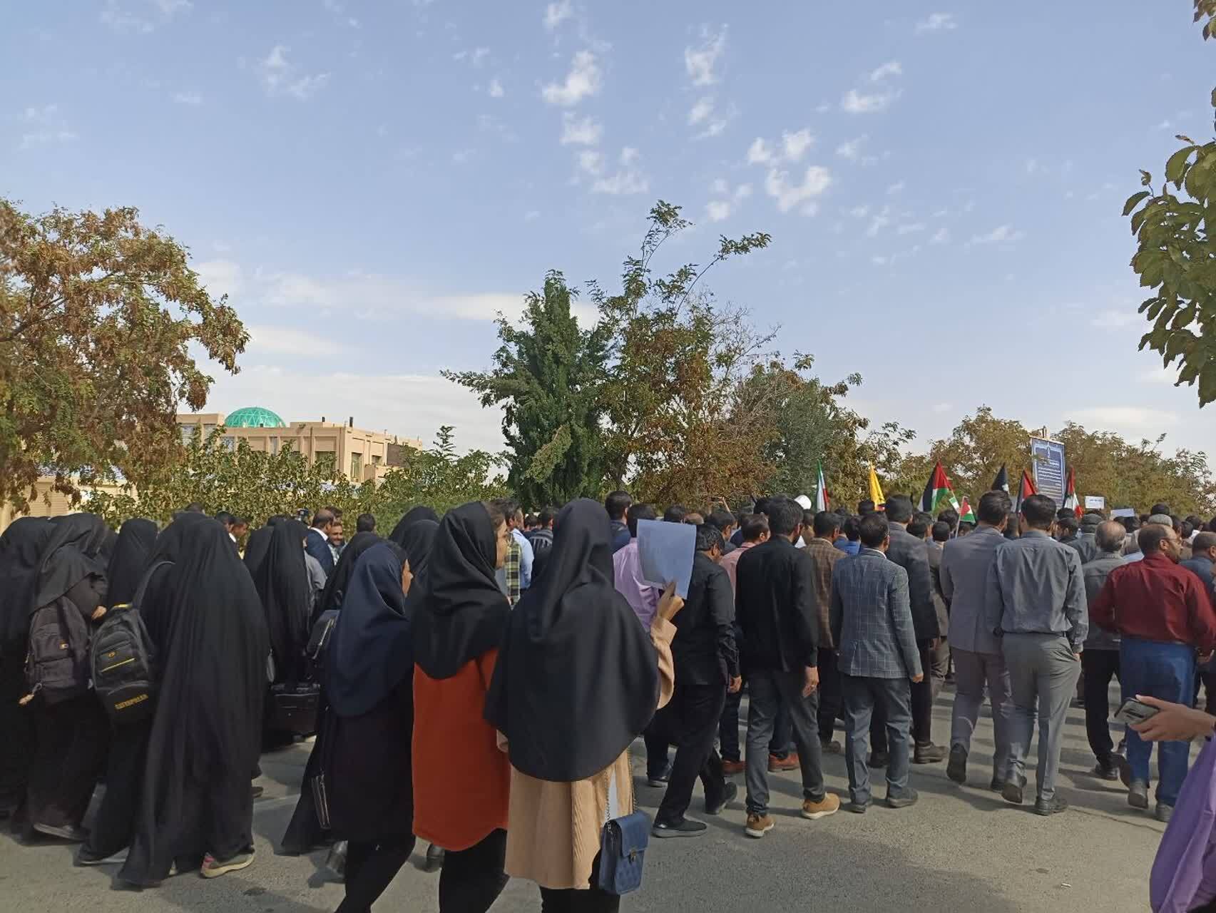 برگزاری تجمع مردمی محکومیت جنایات رژیم صهیونیستی در بیرجند