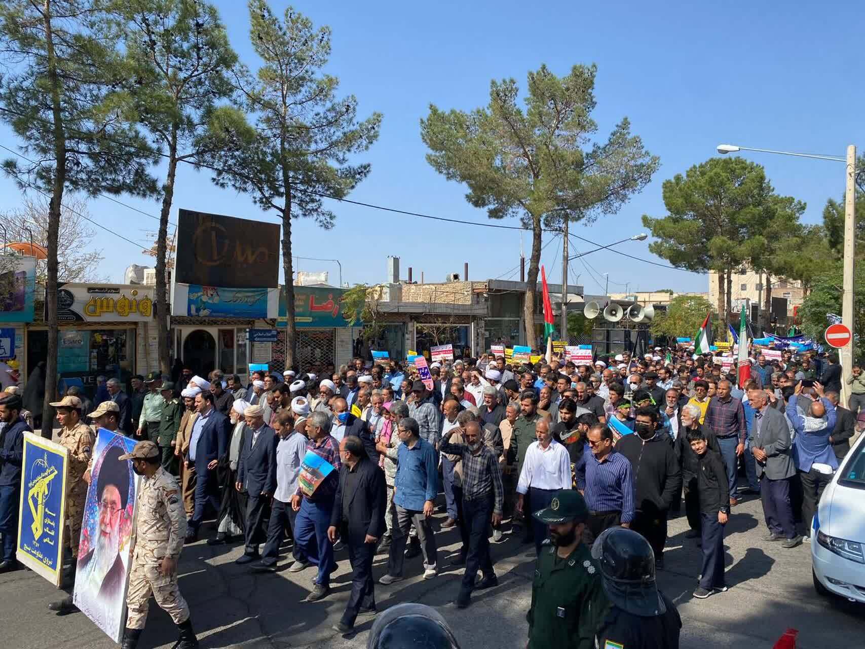 برگزاری تجمع مردمی محکومیت جنایات رژیم صهیونیستی در بیرجند
