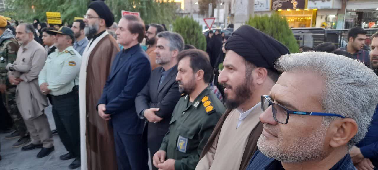 انزجار مردم پیشوا از صهیونیست ها با برگزاری مراسم راهپیمایی