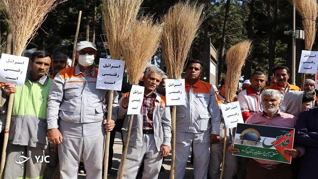 تجمع مردم مشهد و خراسان رضوی در حمایت از مردم غزه+فیلم و عکس