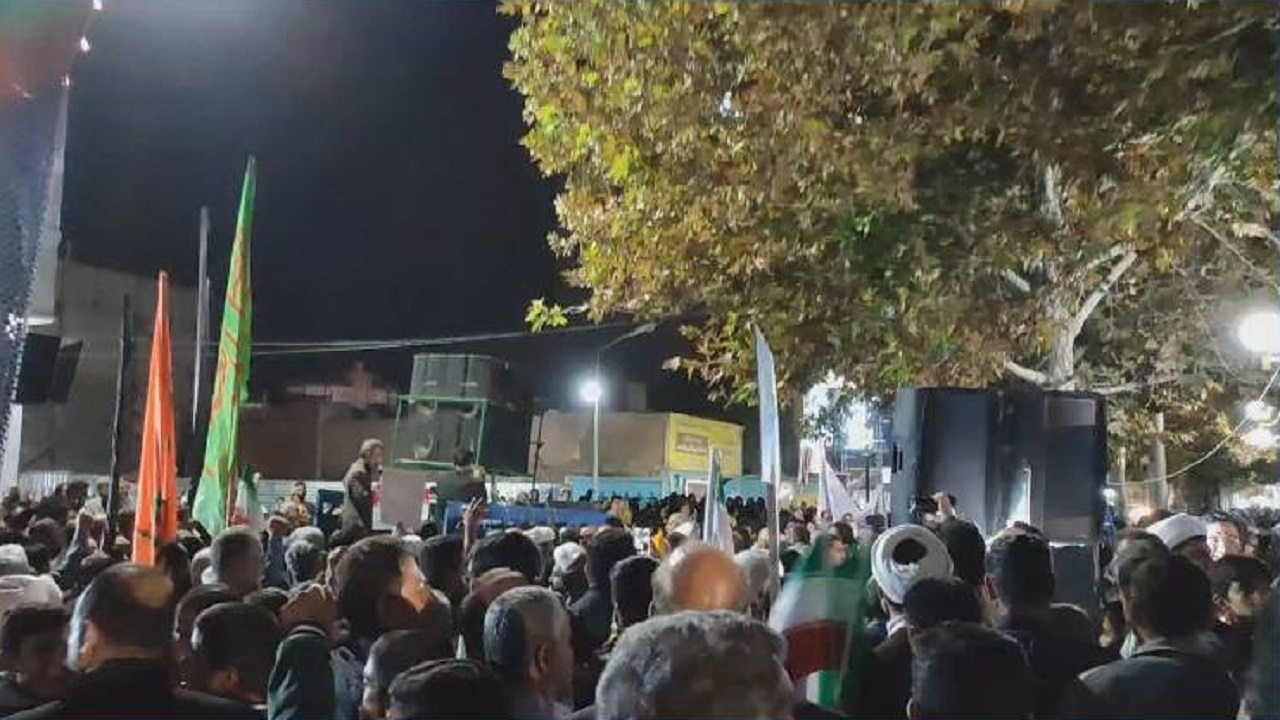 گوشه‌هایی از مراسم راهپیمایی کاشمری‌ها در حمایت از مردم مظلوم فلسطین + فیلم