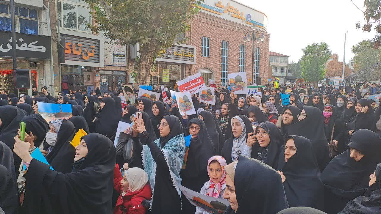برگزاری مراسم راهپیمایی در خوی برای محکومیت بیمارستان در خوی