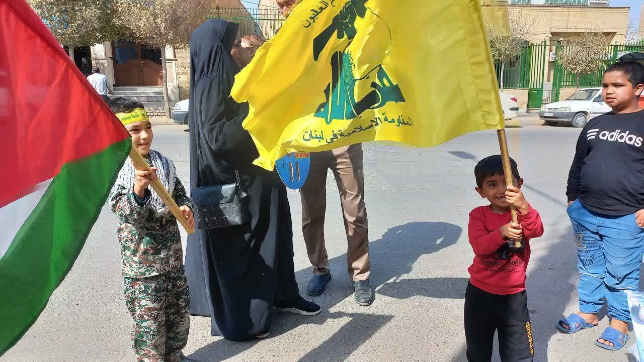 حضور کودکان در راهپیمایی ضد صهیونیستی