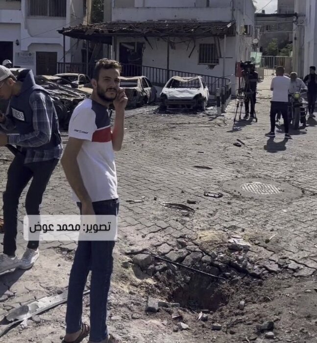چاله ایجادشده موشک اسرائیل