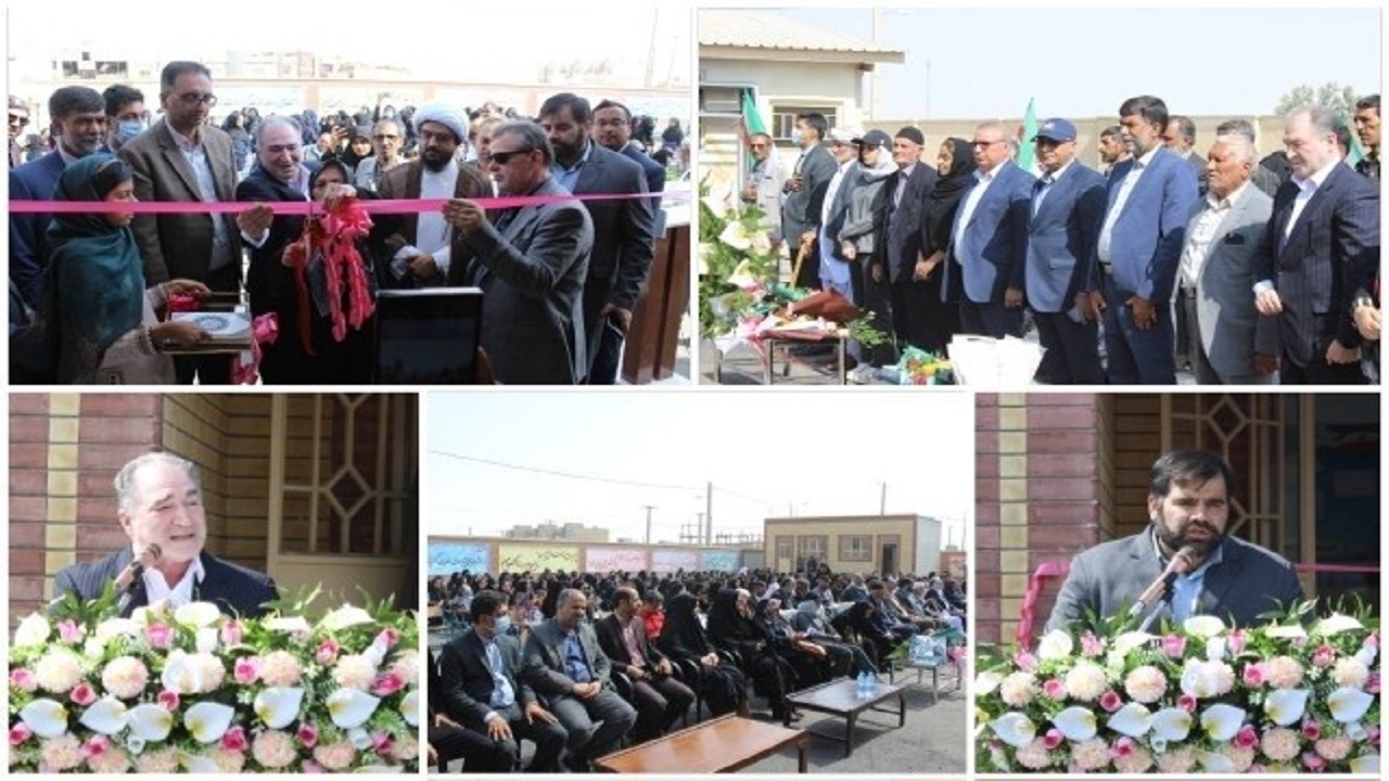 افتتاح آموزشگاه ۶ کلاسه روستای خراشادی   نیمروز
