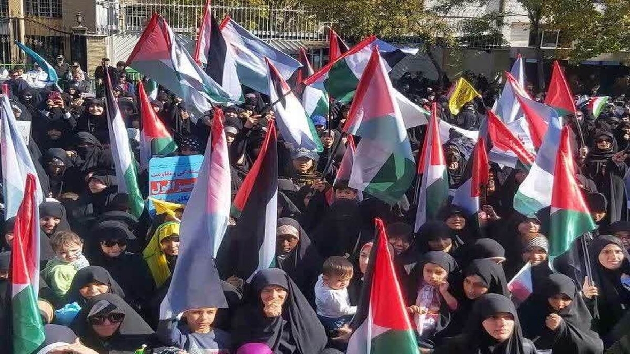 سه تجمع در حمایت از مردم فلسطین در مشهد برگزار شد