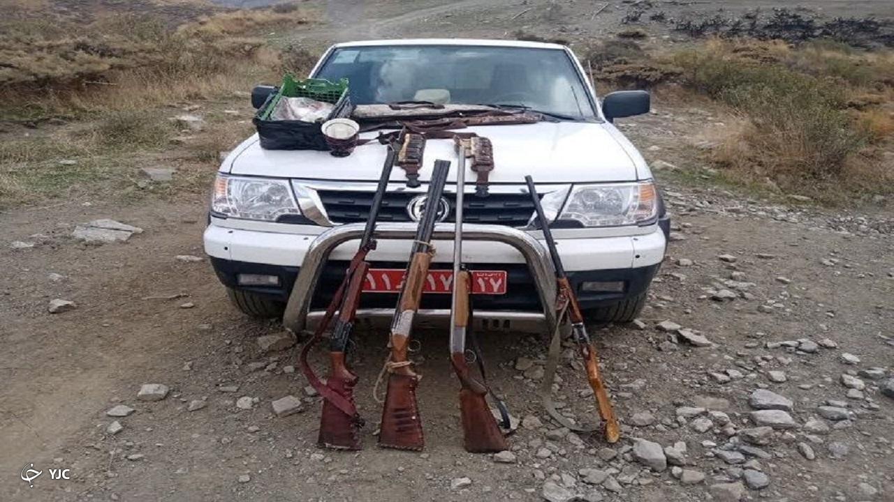 ۴ شکارچی متخلف در منطقه حفاظت شده میرآباد دستگیر شدند