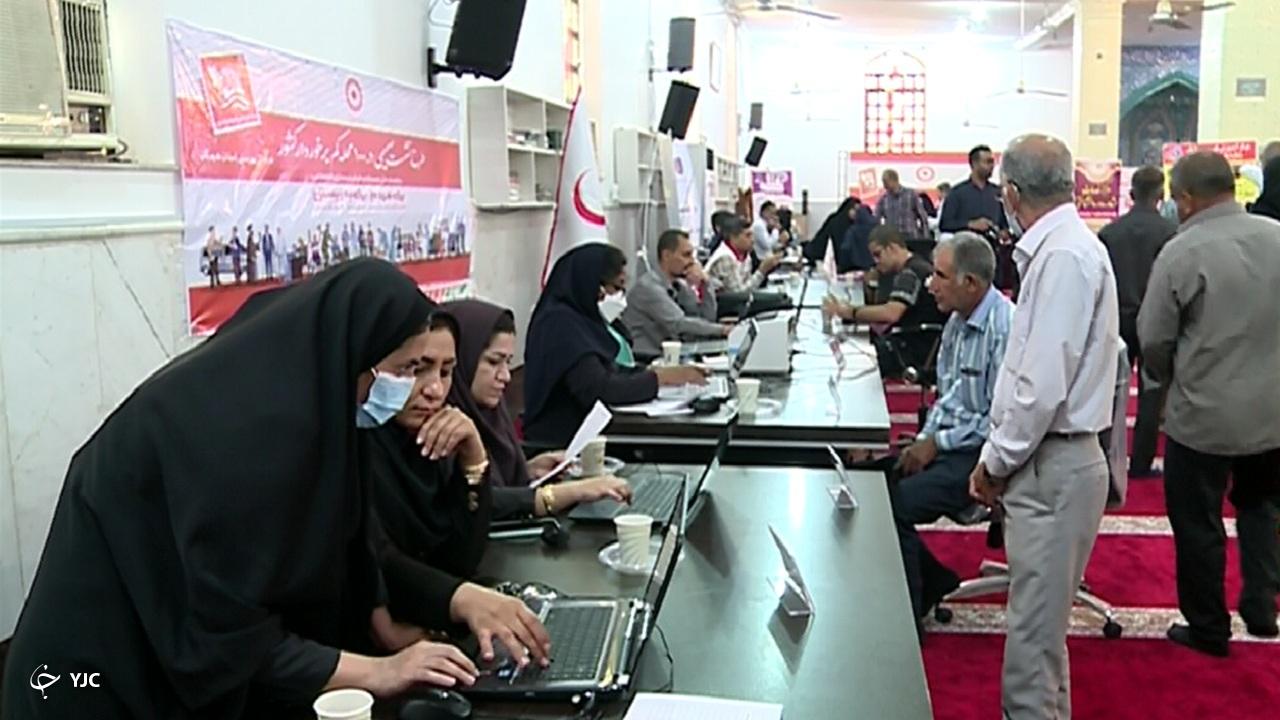 برپایی میز خدمت در محله نخل ناخدا بندرعباس