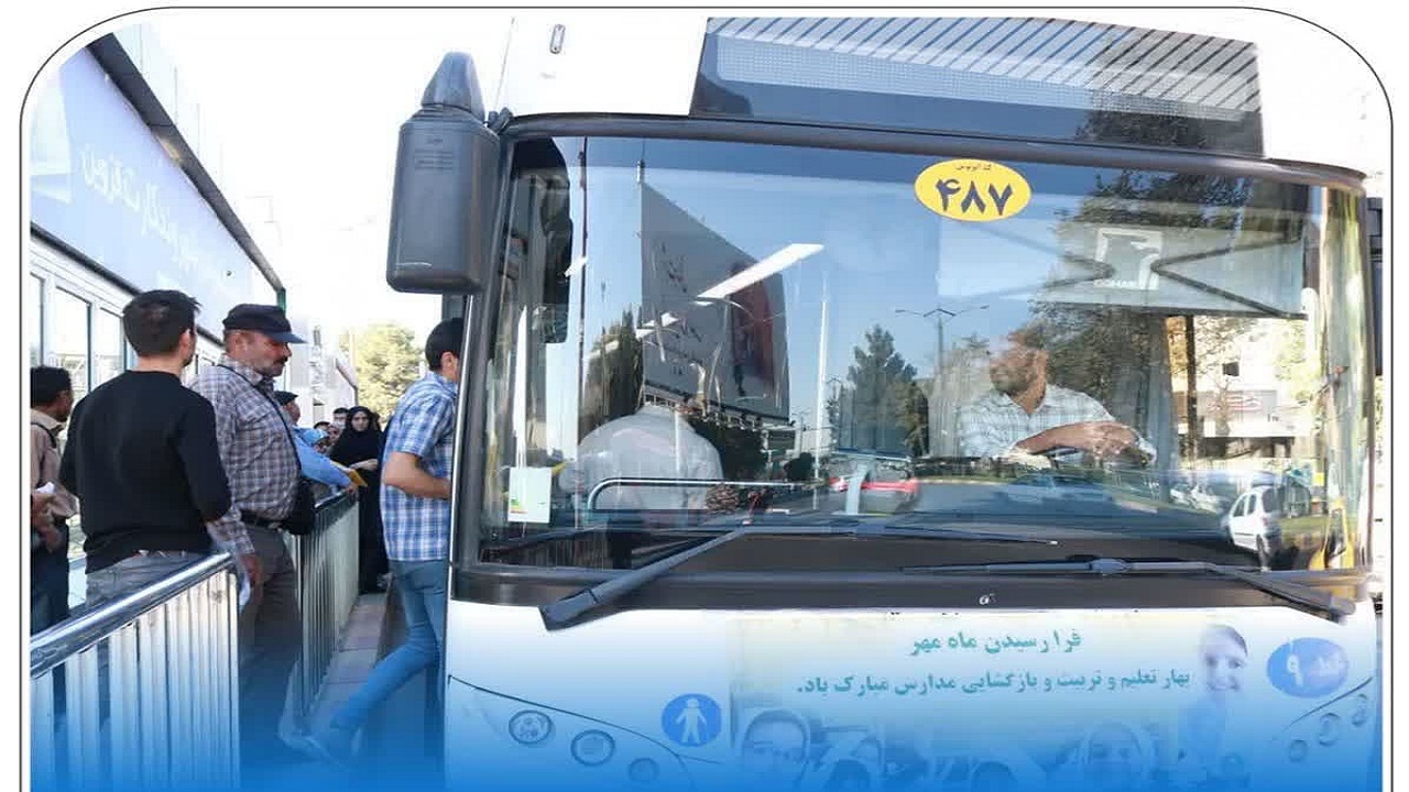 خدمات اتوبوسرانی در قزوین امروز رایگان است