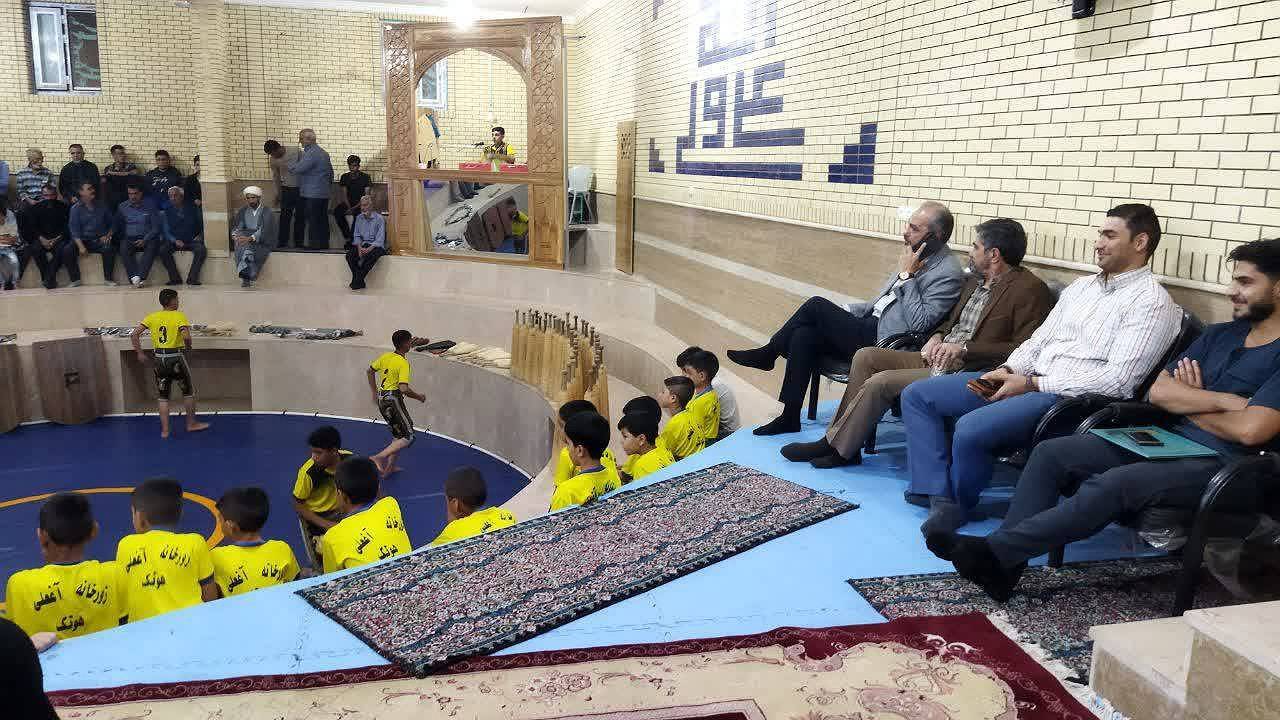 بهره برداری از زورخانه خیر ساز آغعلی در روستای هوتک استان کرمان