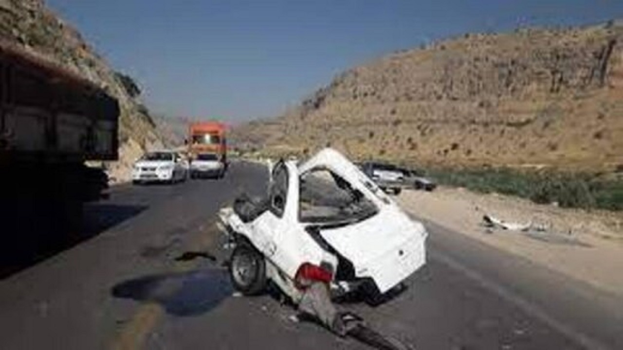 ۲۵ درصد تصادفات در جاده ها رخ می دهد