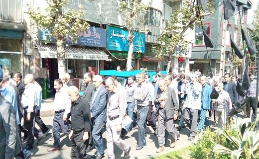 تشییع پیکر جانباز شهید محمد بخشی در لاهیجان