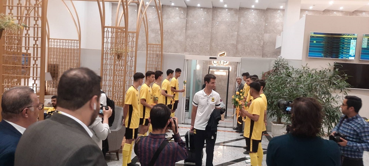 ورود کاروان تیم فوتبال الاتحاد عربستان به اصفهان
