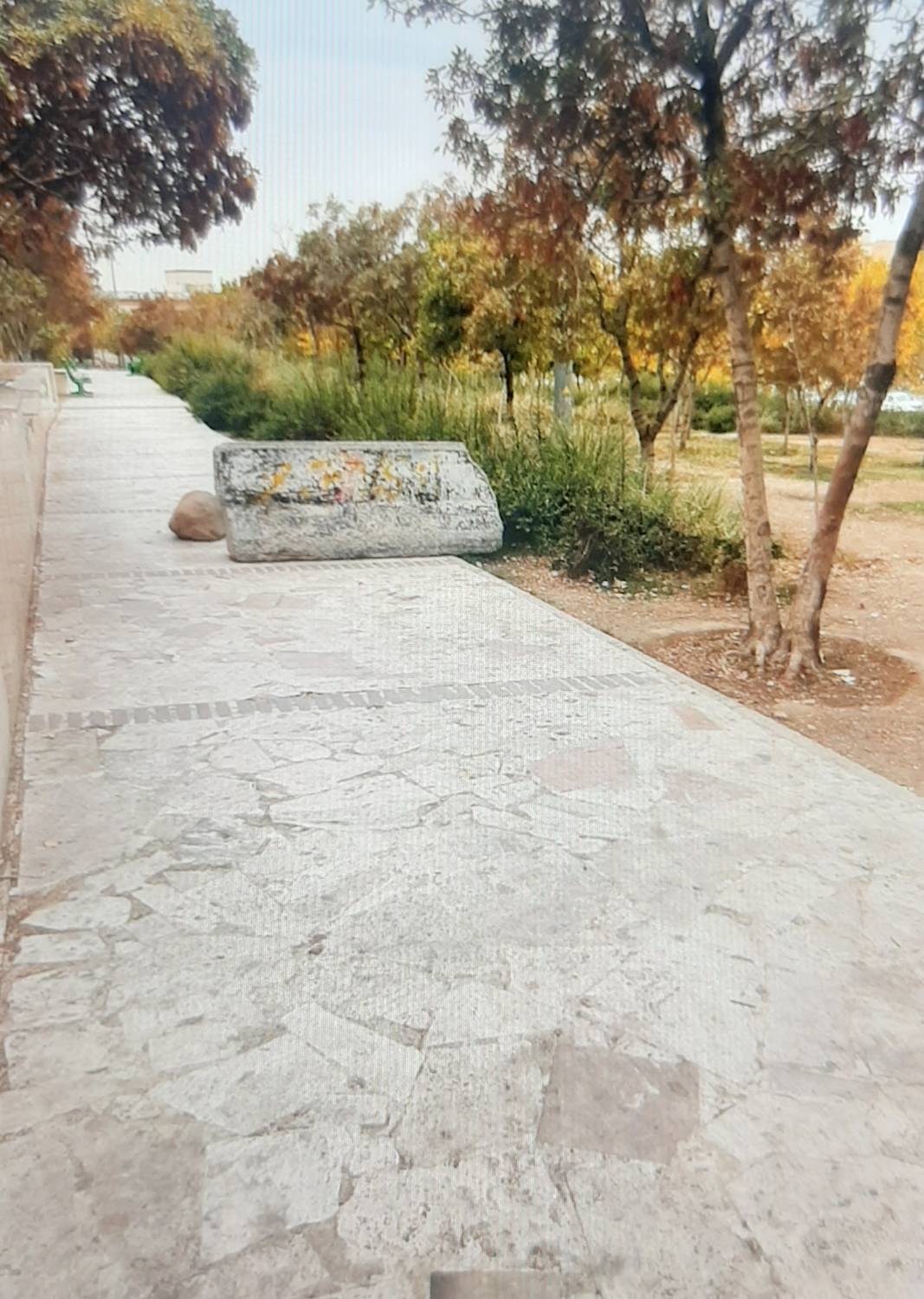 نمایی از کمبود امکانات رفاهی در بوستان پلیس