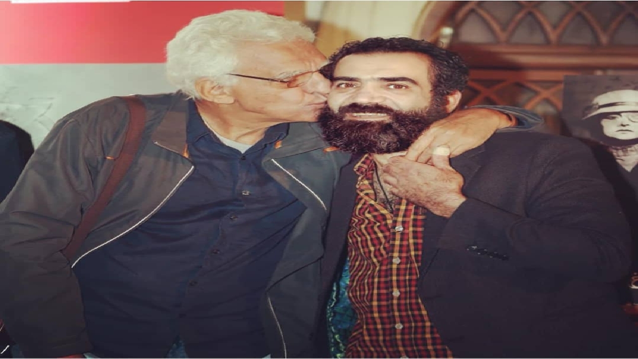 بابک نوری در کنار کیومرث پور احمد