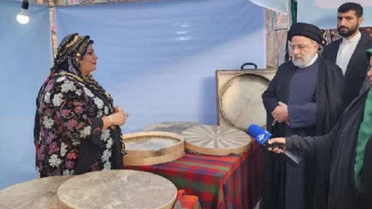 بازدید رییس جمهور از نمایشگاه دستاورد‌های بانوان کارآفرین کردستان + تصاویر