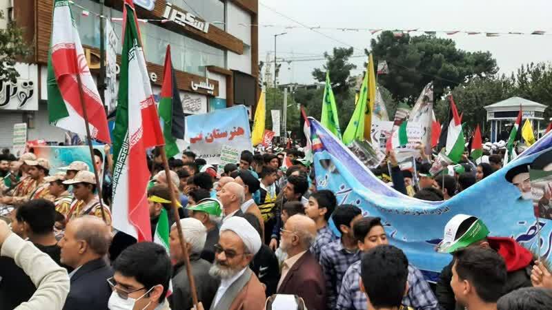 جلوه&zwnj;هایی از راهپیمایی ۱۳ آبان در قم