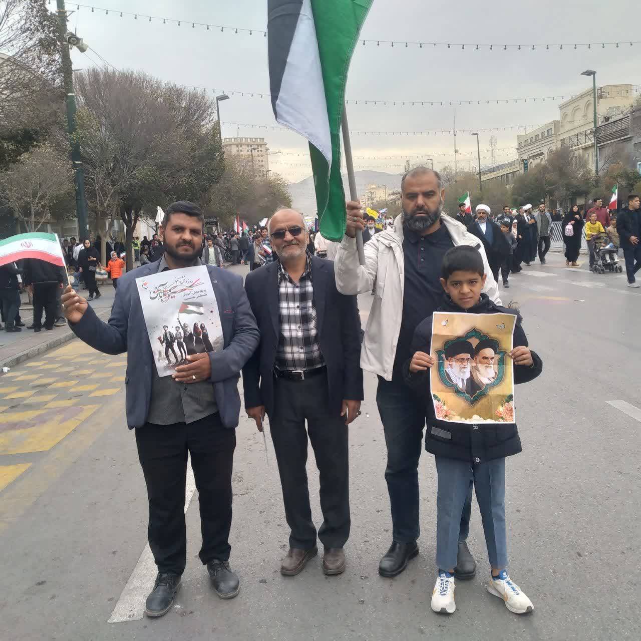 انزجار مردم مشهد از جنایت&zwnj;های رژیم صهیونیستی با حضور در راهپیمایی ۱۳ آبان
