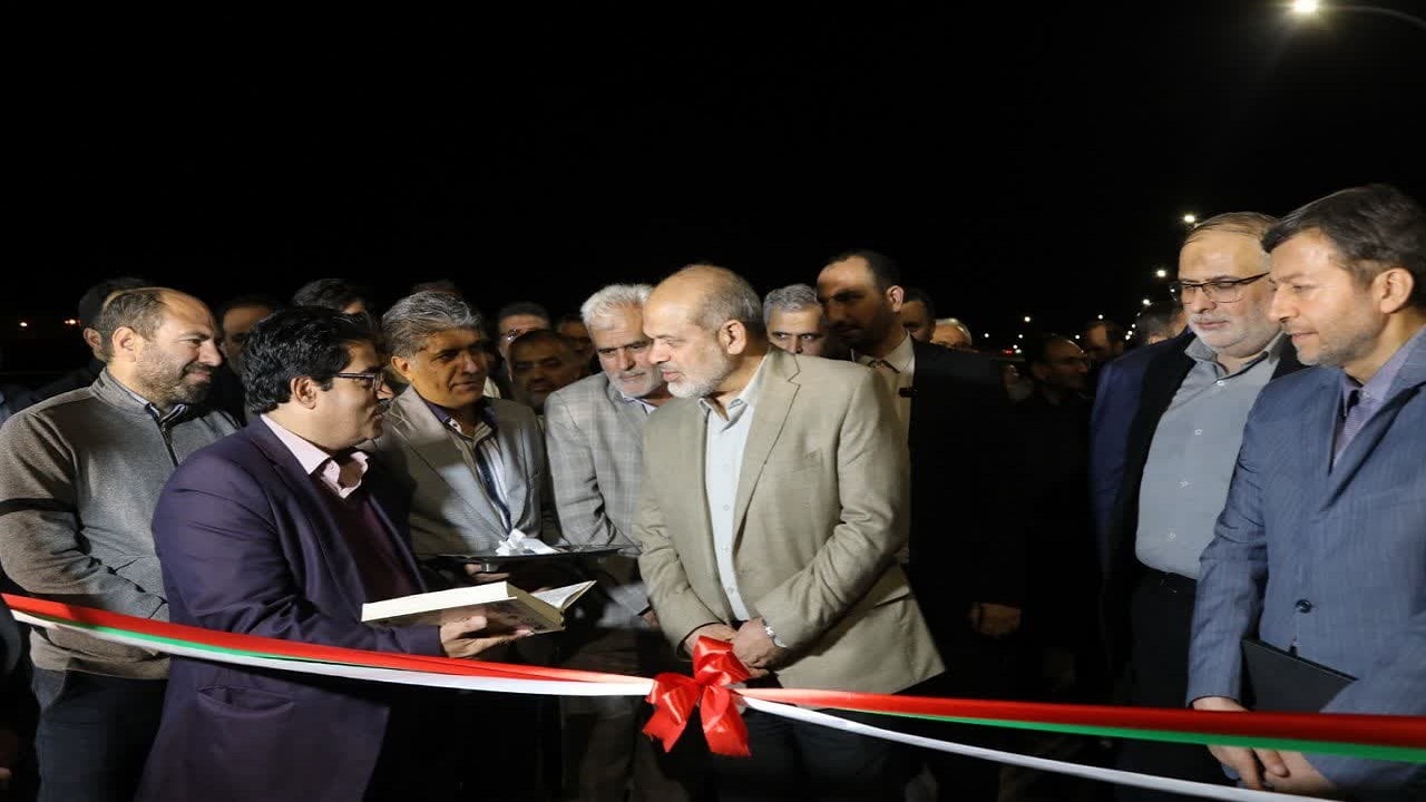 آیین افتتاح پروژه کمربندی شرق قزوین برگزار شد