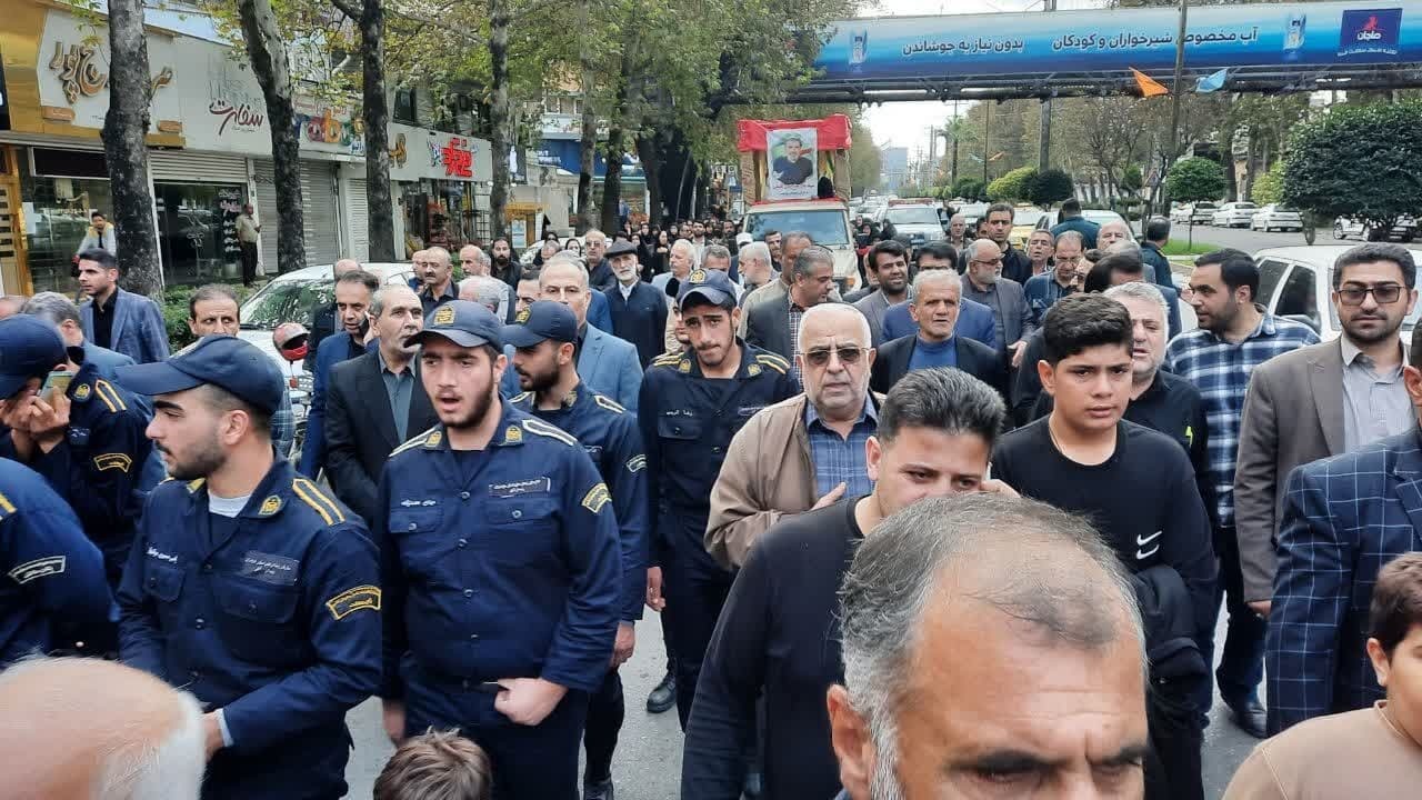 تشییع پیکر جانباز آملی