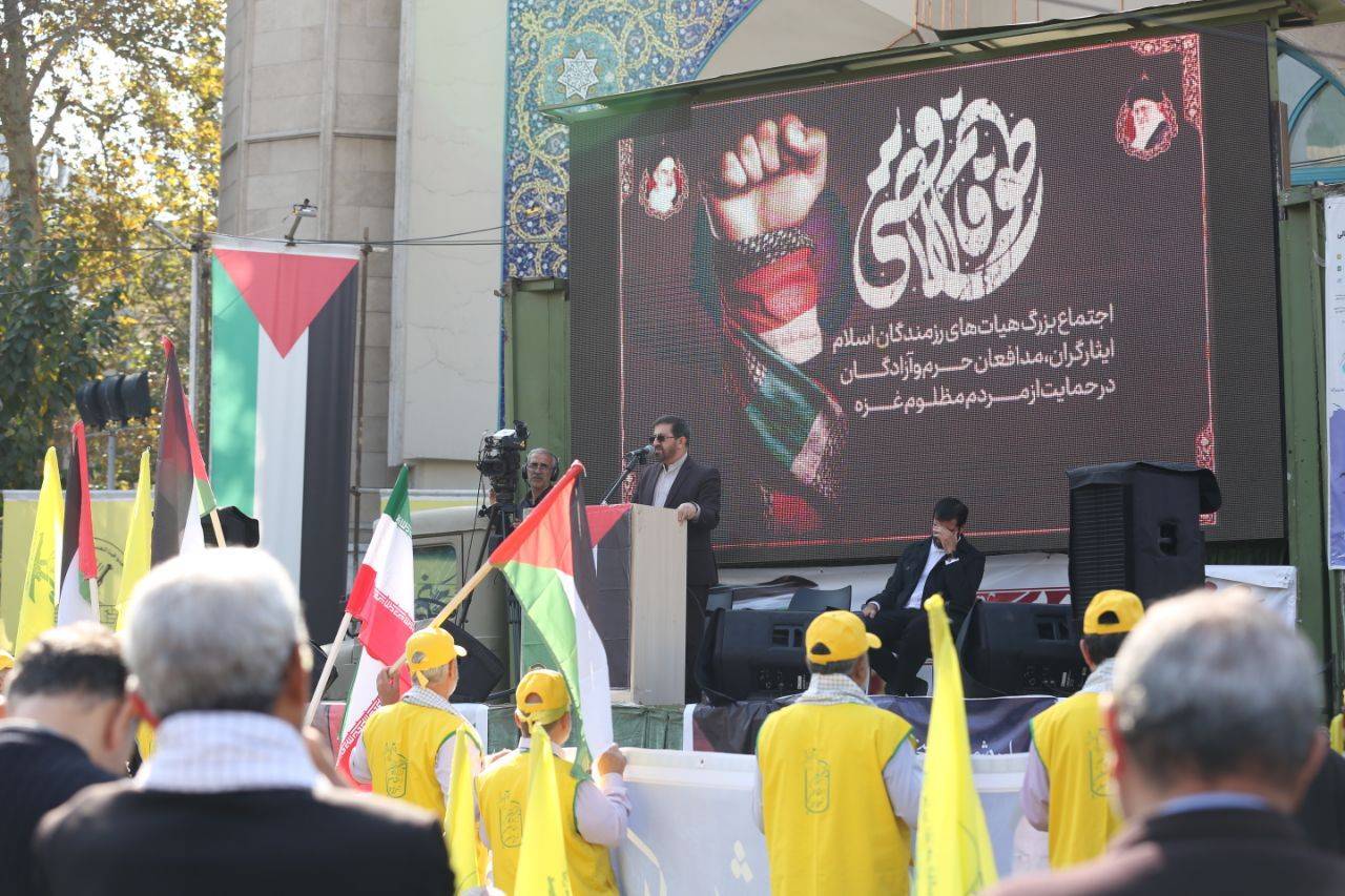 تجمع هیات رزمندگان اسلام در میدان فلسطین
