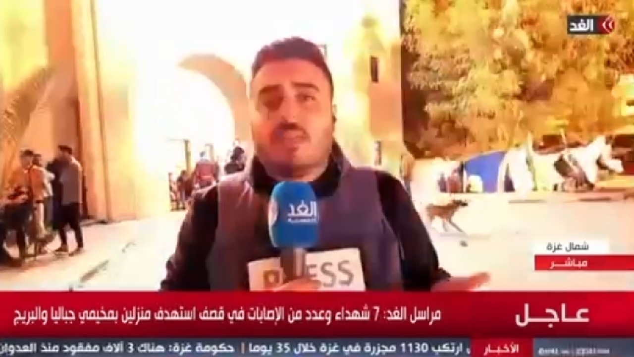 لحظه حمله صهیونیست‌ها به نزدیکی بیمارستان غزه + فیلم