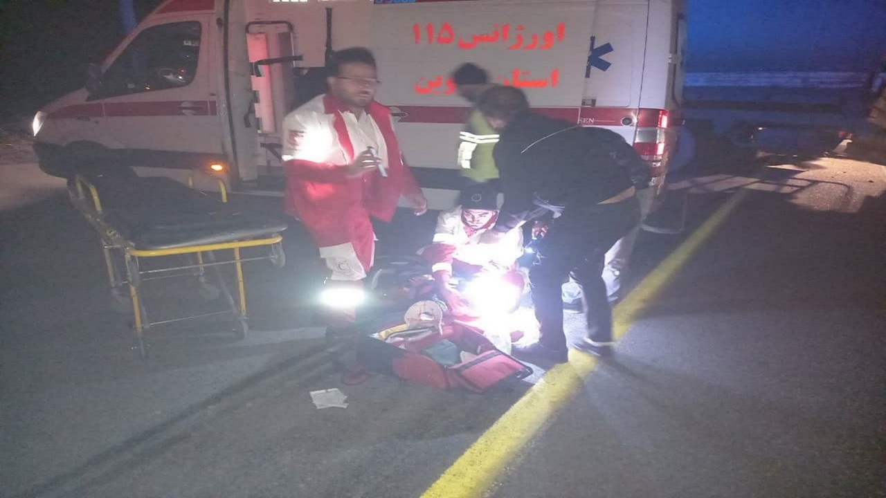 یک فوتی و ۳ مصدوم در سانحه رانندگی در قزوین