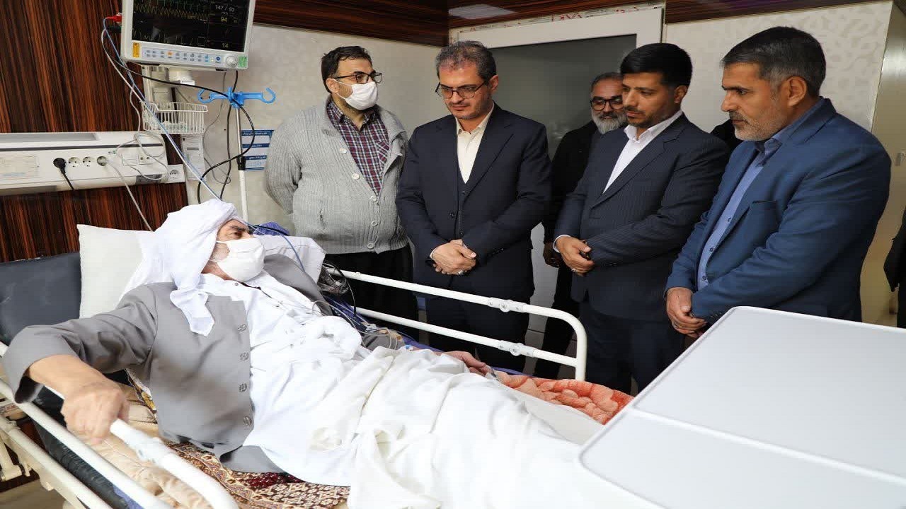 عیادت استاندار کردستان از امام جمعه روستای نگل