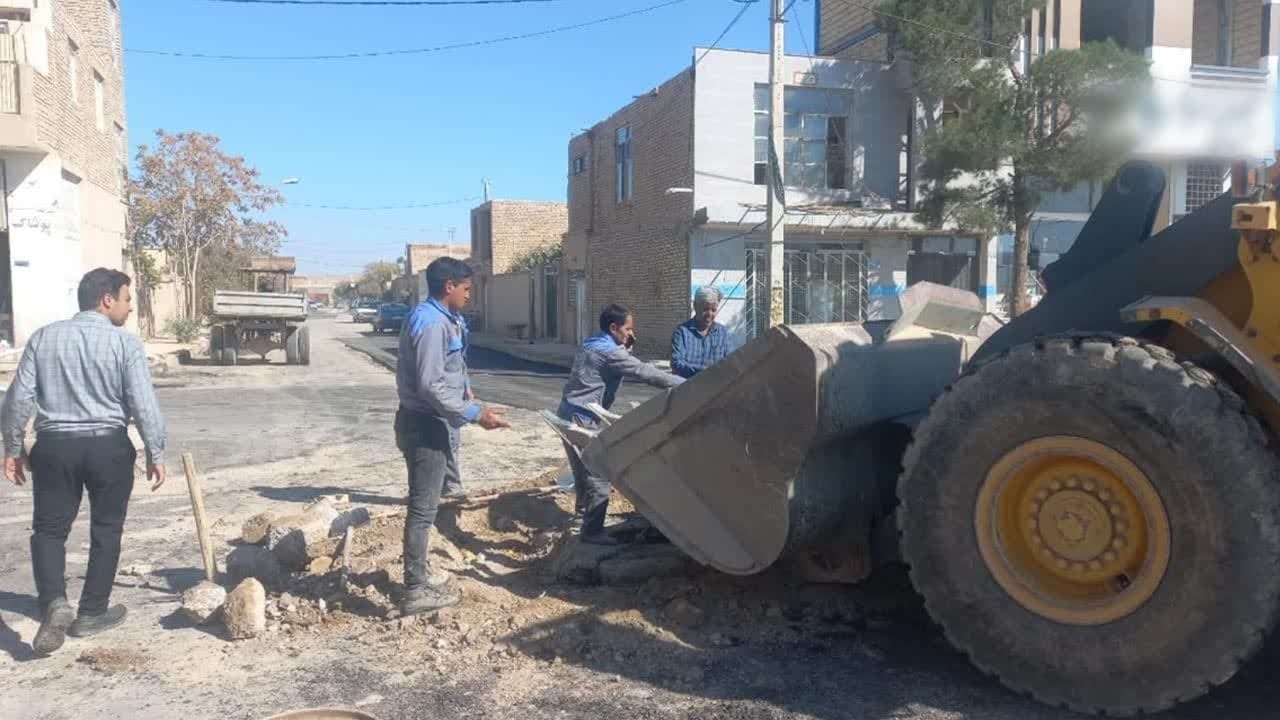 اصلاح شبکه آبرسانی خیابان شهید بهشتی مروست