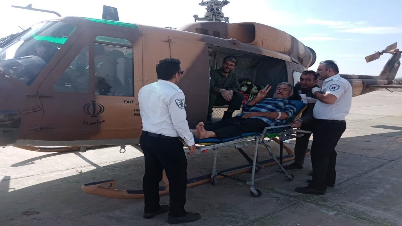 نجات جان پدر قزوینی توسط تیزپروازان هوانیروز آبیک 