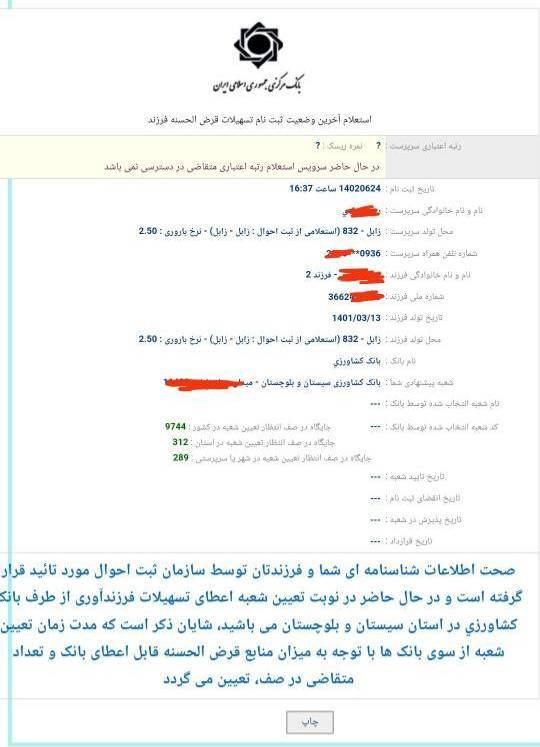 شرط عجیب بانک برای دریافت وام فرزندآوری معضل شهروندخبرنگار زابلی شد