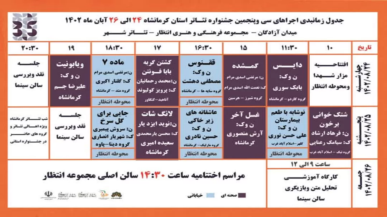آغاز سی و پنجمین جشنواره استانی تئاتر استان کرمانشاه