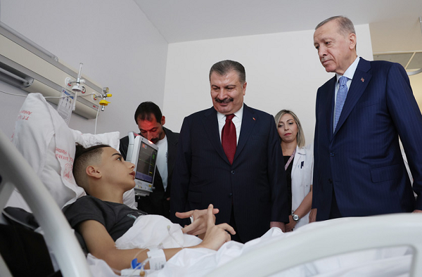 عیادت اردوغان از بیماران فلسطینی
