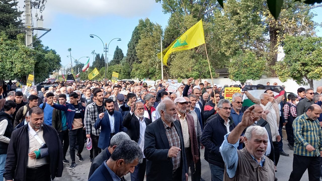 طنین فریاد «مرگ بر اسرائیل» در مازندران + فیلم