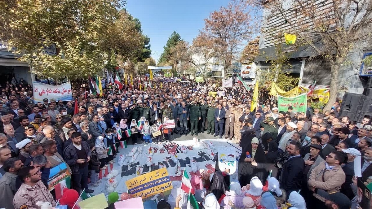 راهپیمایی مردم قزوین