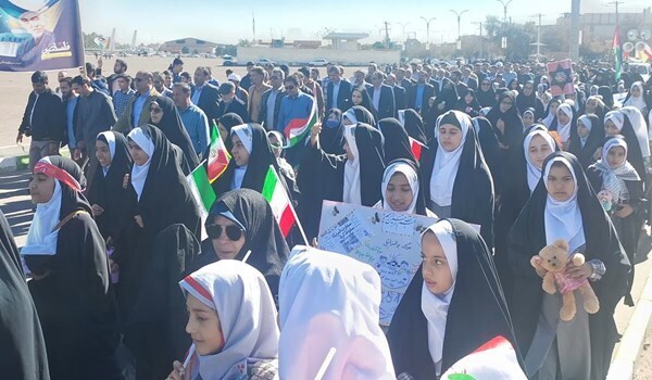 راهپیمایی مردم رفسنجان در حمایت از کودکان غزه